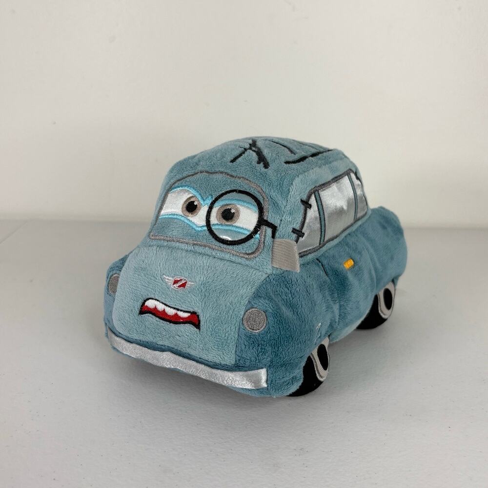 Disney Pixar Cars Professor Z Plush Blue Car HTF Rare Stuffed Toy